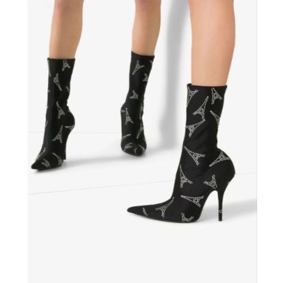 Balenciaga Shoes - Balenciaga
Black Eiffel Tower Knife 110mm Stretch Boots/Booties size 41